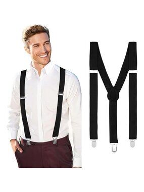 Black Suspenders for Men's Suspenders for Jeans Tuxedo Suit Pants